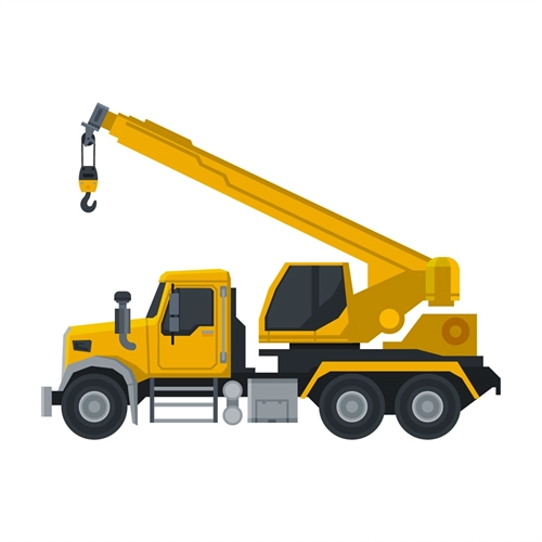 Construction Theme Mobile Crane Truck Transparent Sticker
